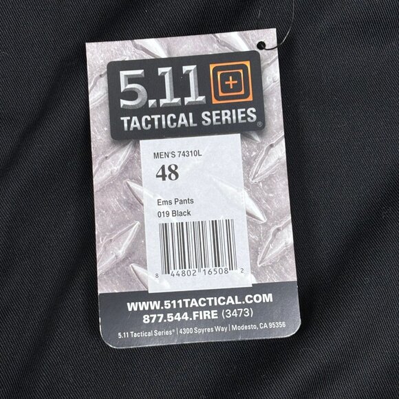 NEW NWT 5.11 Tactical Series EMS & Fire Black Twill Cargo Pants Mens 48 Unhemmed - Picture 7 of 10